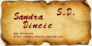 Sandra Dinčić vizit kartica
